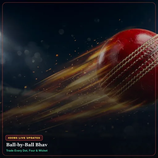 Red leather cricket ball with golden motion blur — live ball-by-ball play99exch cricket id odds