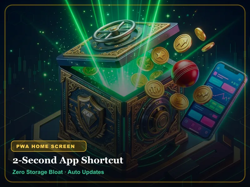 Play99Exch 2-second PWA home screen shortcut for one-tap login